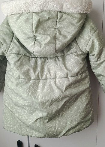 mint puantiyeli   Kız Çocuk Montu - Görsel 4