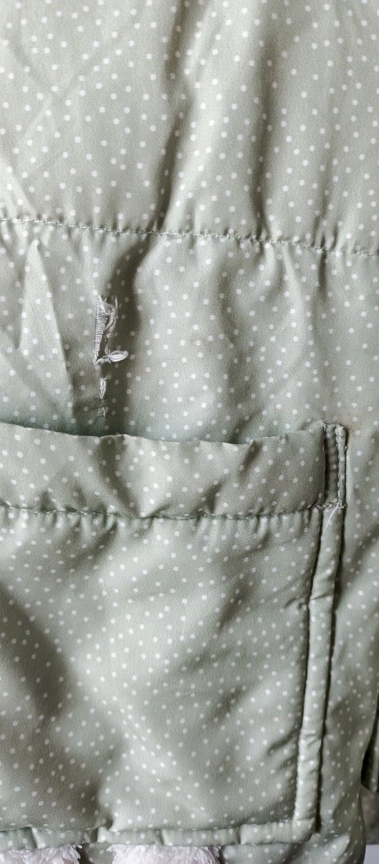 mint puantiyeli   Kız Çocuk Montu - Görsel 2