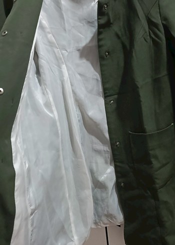 Düğmeli Yeşil Kadın Midi Kaban - Görsel 2