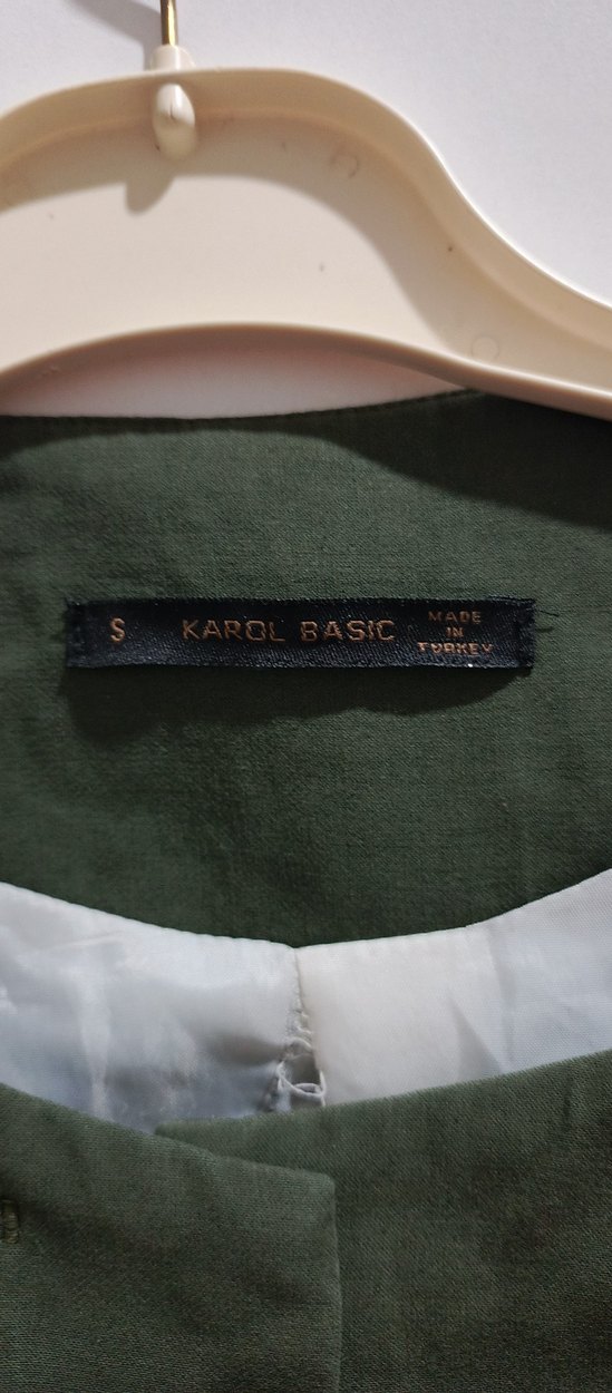 Düğmeli Yeşil Kadın Midi Kaban - Görsel 3