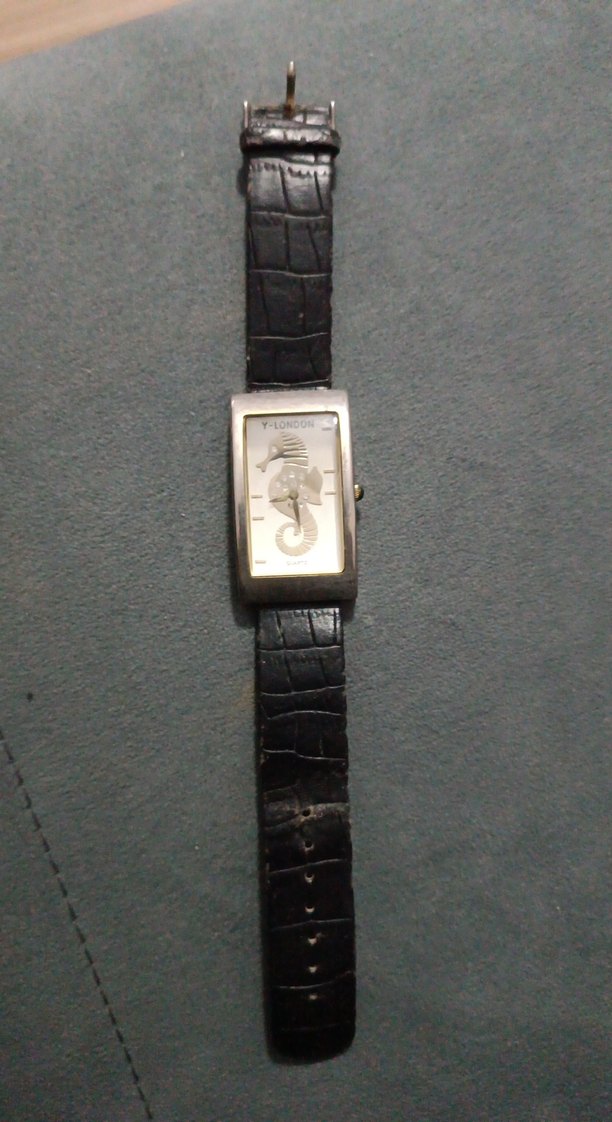 Altın Renkli Denizatı Desenli Kadın Saat - Görsel 2