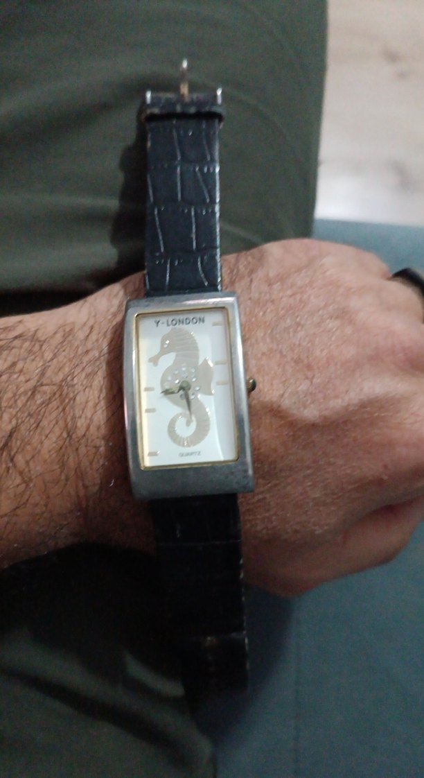 Altın Renkli Denizatı Desenli Kadın Saat - Görsel 4