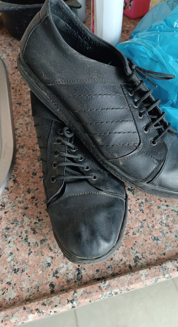 Siyah Goth Tarzı Erkek Ayakkabı Bağcıkları - Görsel 4