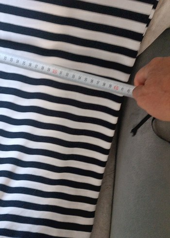 Çizgili Pilili Uzun Kadın Etek - Görsel 6