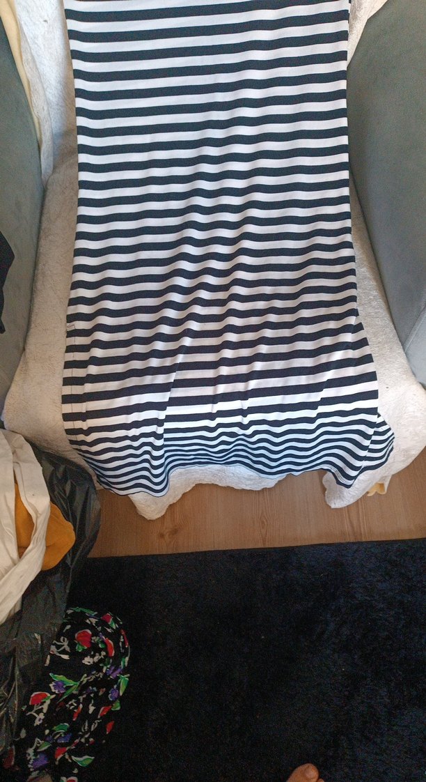 Çizgili Pilili Uzun Kadın Etek - Görsel 5