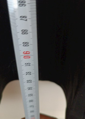 Kadın Siyah Keten Uzun elbise - Görsel 6