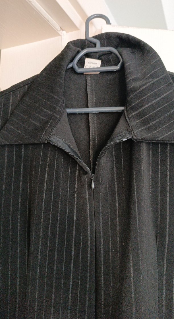 Kadın Siyah Keten Uzun elbise - Görsel 2