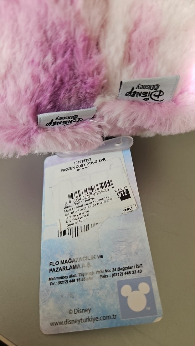 Kız Çocuk Pembe Peluş Terlik - Görsel 3