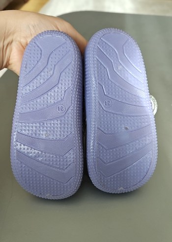 Kız Çocuk Mor Velcro Ev Terliği - Görsel 3