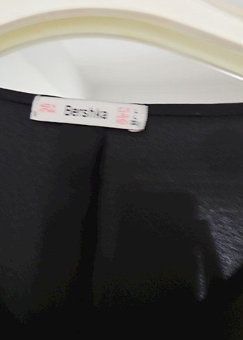 Bershka Kadın Siyah Uzun Kollu V Yakalı Bluz
