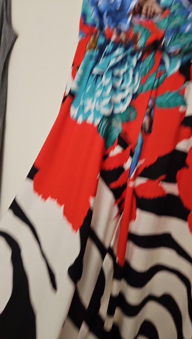 Çiçekli ve Zebra Desenli Uzun Bohem Tulum - Görsel 3