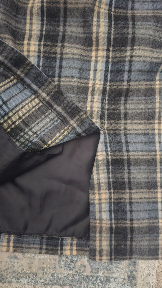 Gri Ekoseli Kışlık Etek - Görsel 5