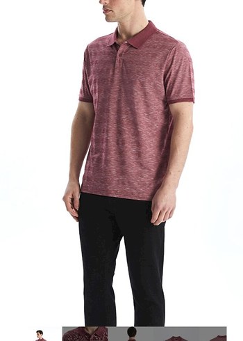 LC Waikiki Erkek Bordo Polo Tişört Kısa Kollu