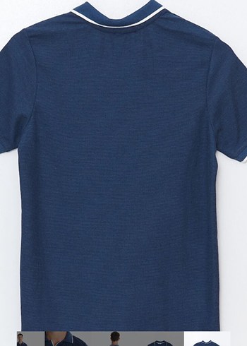 Erkek Lacivert Polo Yaka Kısa Kollu Tişört - Görsel 7
