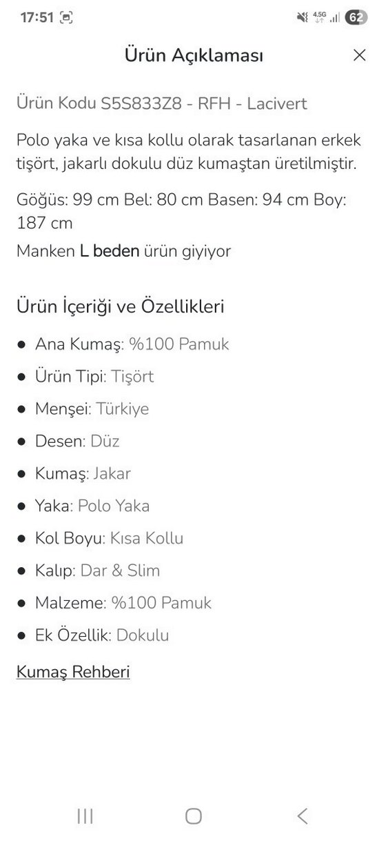 Erkek Lacivert Düğmeli Polo Tişört - Görsel 5