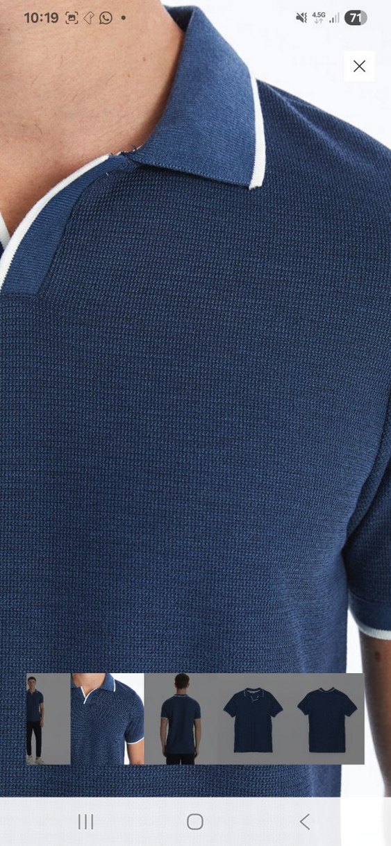 Erkek Lacivert Polo Tişört Kısa Kollu - Görsel 4