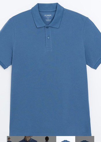 Erkek Mavi Polo T-shirt - Görsel 5
