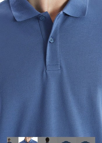 Erkek Mavi Polo T-shirt - Görsel 3