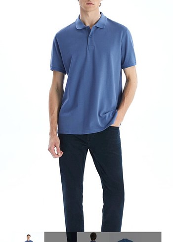 Mavi Erkek Polo Tişört Regular Fit Kısa Kollu - Görsel 2