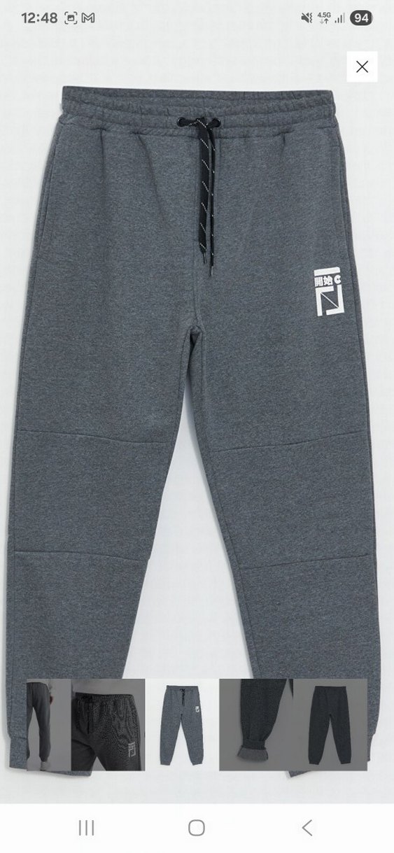 Gri Rahat Kesim Erkek Eşofman Altı - Görsel 5