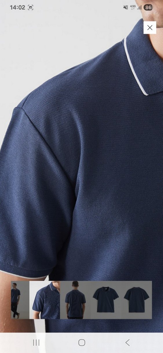 Erkek Lacivert Polo Yaka Tişört - Görsel 3