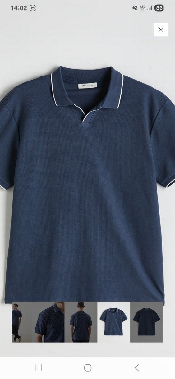 Erkek Lacivert Polo Yaka Tişört - Görsel 5