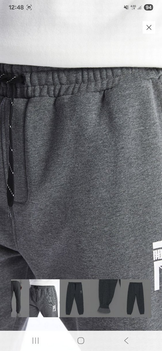 Erkek Gri Rahat Kesim Eşofman Altı - Görsel 5