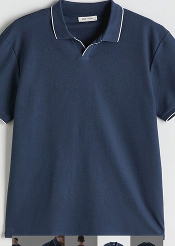 Lacivert Erkek Polo Yaka Tişört - Görsel 5