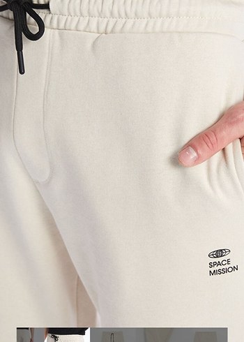 Beyaz Erkek Regular Fit Sweatpant - Görsel 5