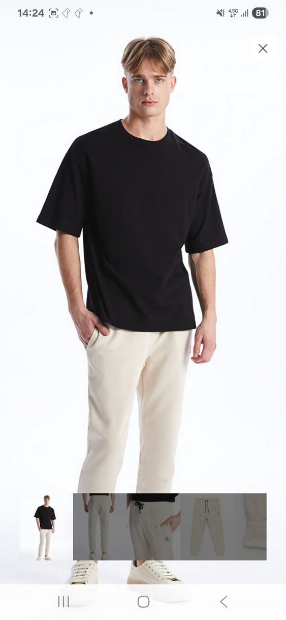 Beyaz Erkek Regular Fit Sweatpant - Görsel 2