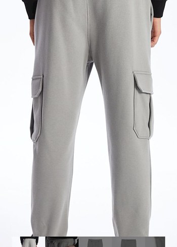 Gri Rahat Kesim Kemerli Erkek Eşofman Altı - Görsel 2