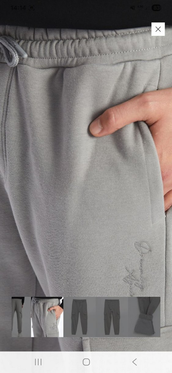 Gri Bel Bantlı Erkek Outdoor Eşofman Altı - Görsel 4