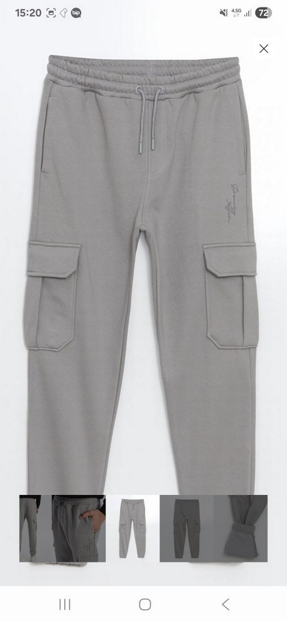 Gri Kemerli Rahat Outdoor Eşofman Altı - Görsel 5