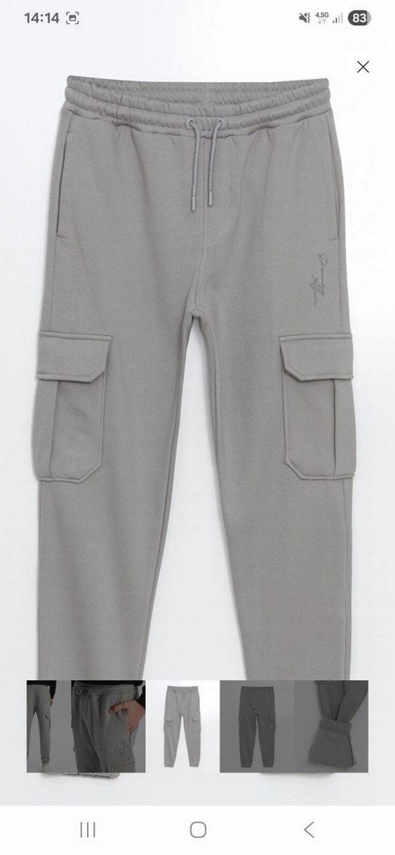 Gri Kemerli Erkek Rahat Outdoor Eşofman - Görsel 5