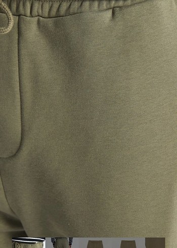 Erkek Haki Kemerli Regular Fit Eşofman Altı - Görsel 5