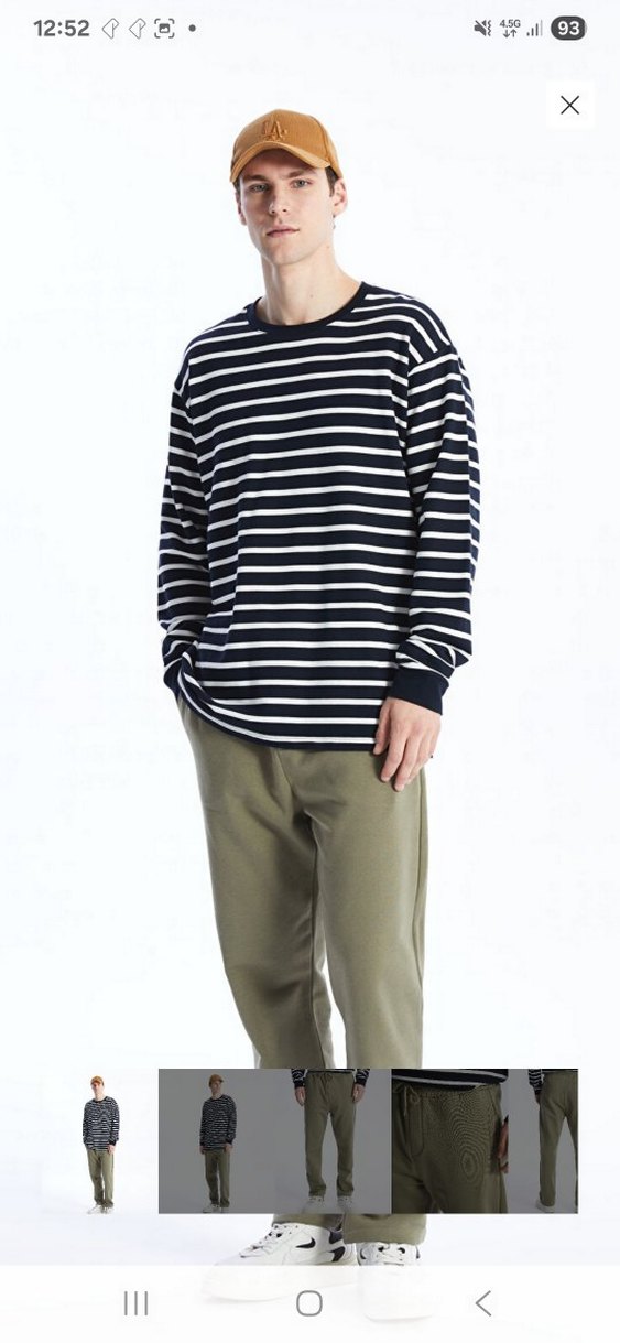 Erkek Haki Kemerli Regular Fit Eşofman Altı - Görsel 3