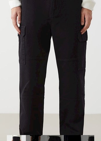 Erkek Siyah Düz Street Wear Pantolon - Görsel 4