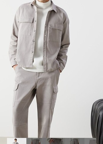 Erkek Gri Normal Kesim Street Wear Pantolon - Görsel 2