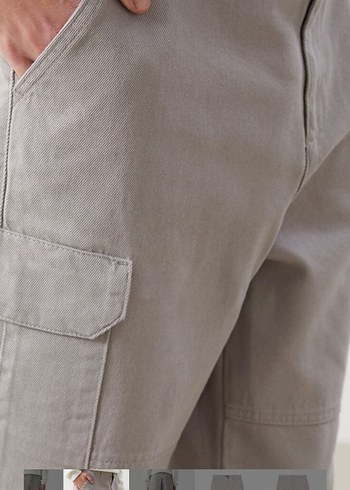 Erkek Gri Normal Kesim Street Wear Pantolon - Görsel 3