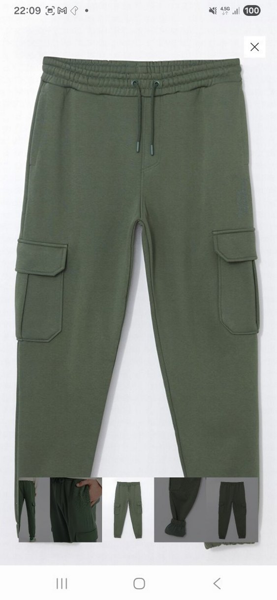 Erkek Haki Bel Detaylı Regular Fit Pantolon - Görsel 5