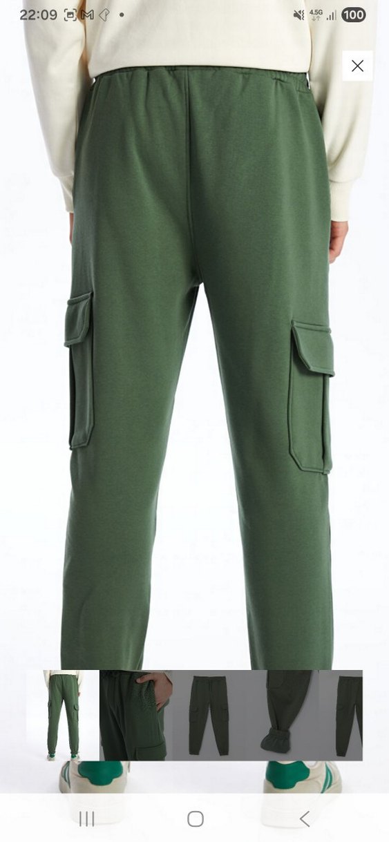 Erkek Haki Bel Detaylı Regular Fit Pantolon - Görsel 3