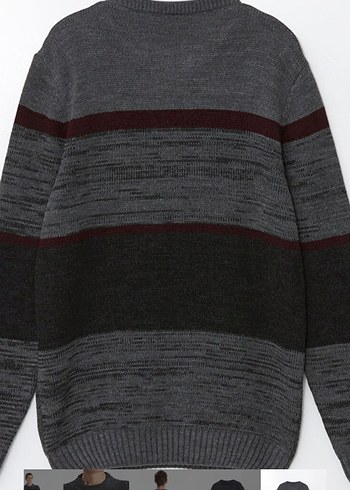 Gri Örgü Erkek Kazak - Görsel 6