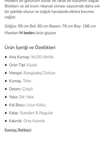 Çizgili Örgü Erkek Kazak - Görsel 7
