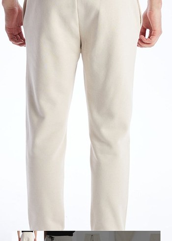Erkek Beyaz Regular Fit Rahat Pantolon - Görsel 2