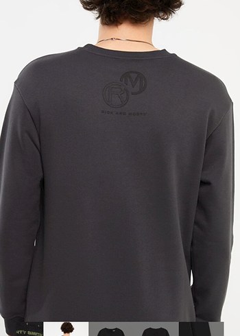 Gri Baskılı Erkek Sweatshirt - Görsel 5