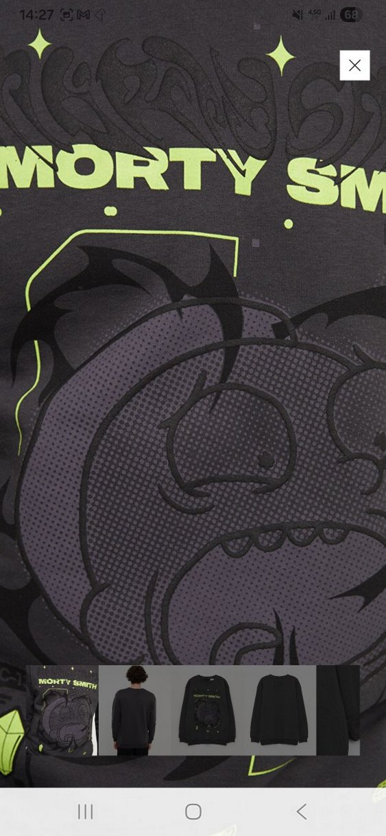 Gri Baskılı Erkek Sweatshirt - Görsel 4