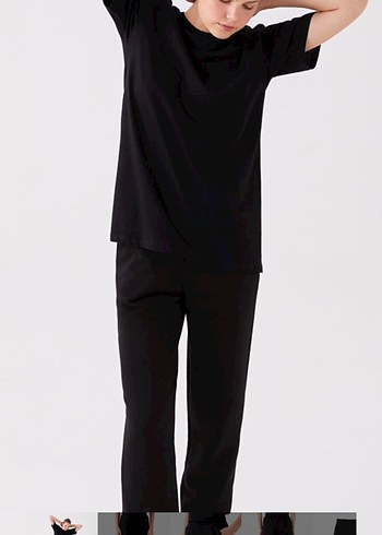 Siyah Kadın Regular Fit Sweatpant - Görsel 2