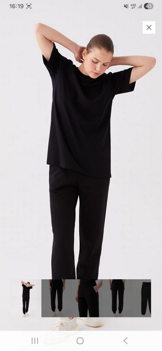 Siyah Kadın Regular Fit Sweatpant - Görsel 2