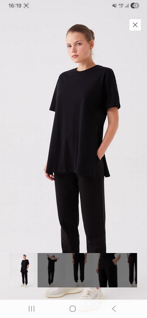 Siyah Kadın Regular Fit Sweatpant - Görsel 3