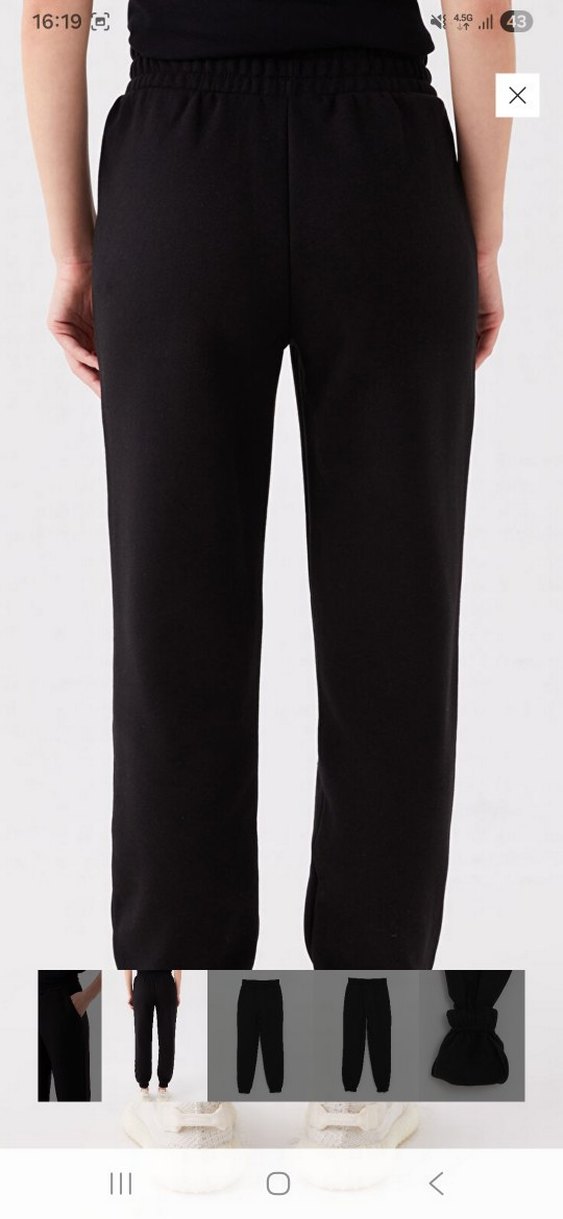 Siyah Kadın Regular Fit Sweatpant - Görsel 5